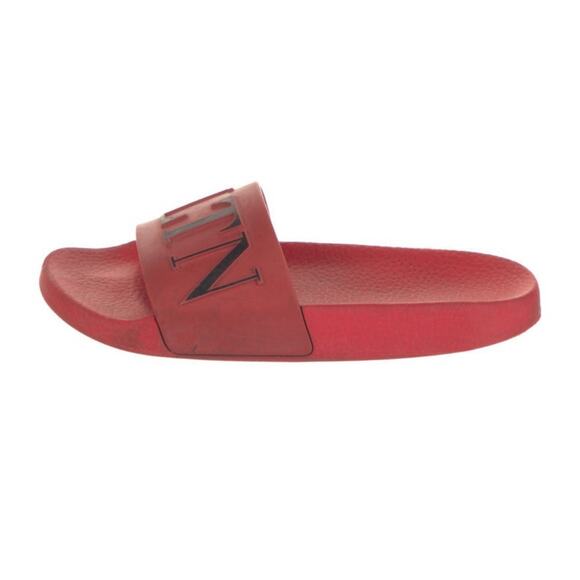 Original Red Valentino Garavani VLTN Black Logo Slides Rubber Sandals Sz EU 36 - Picture 2 of 5